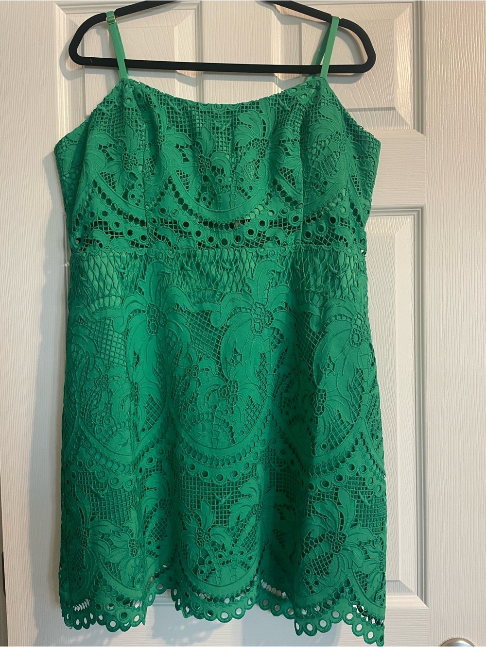 Lilly Pulitzer Kelly Green Dress NWT 16 Lace Cut Out - Picture 2 of 8